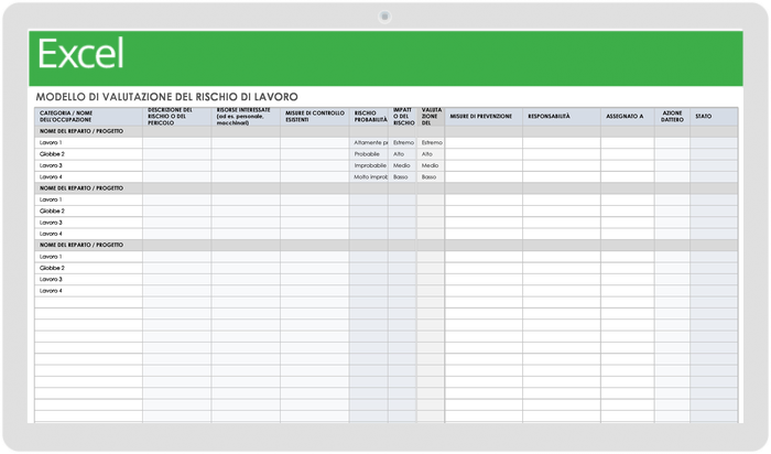 Modello di valutazione del rischio lavorativo
