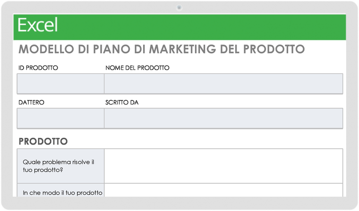 Piano di marketing del prodotto